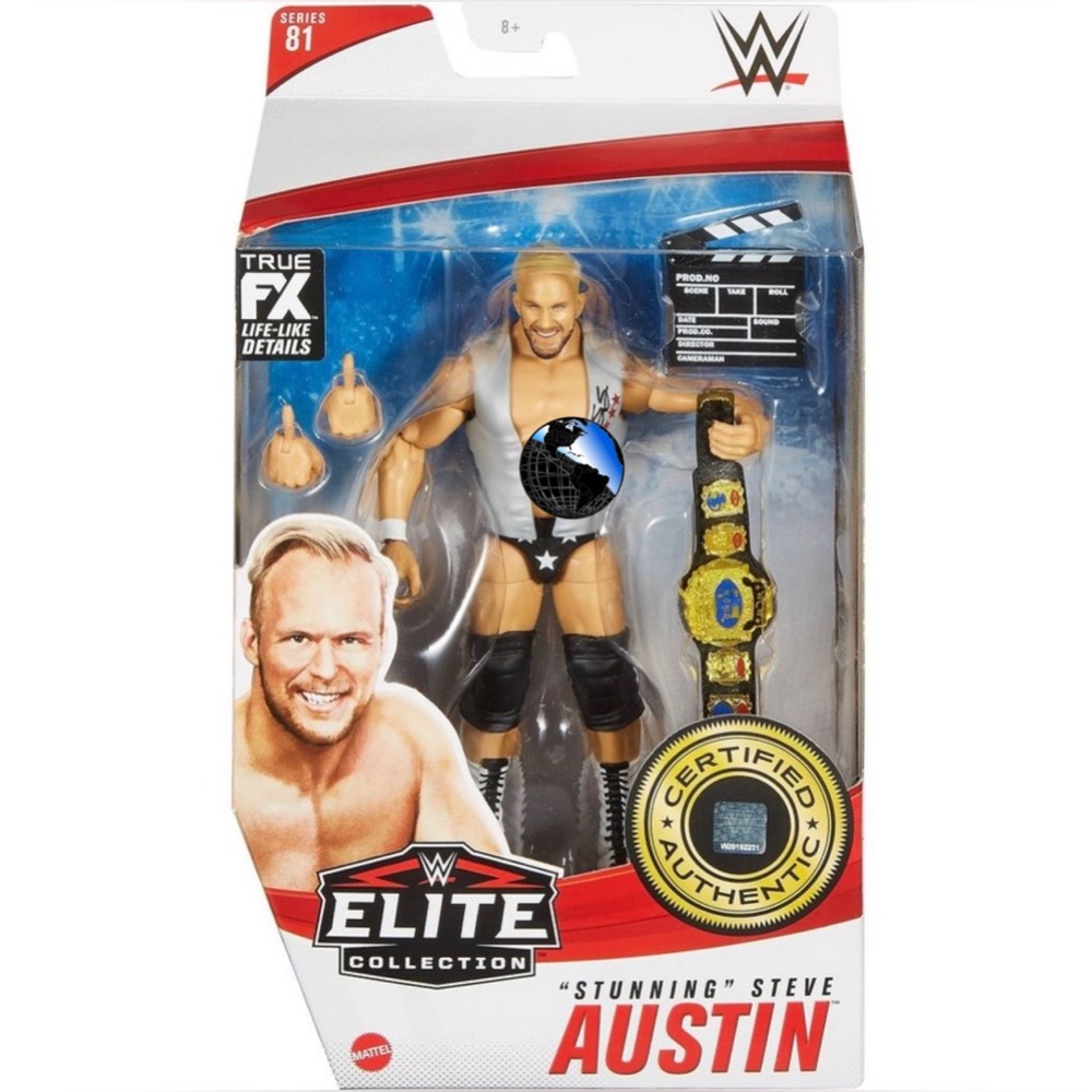 WWE Elite Collection Series 81 "Stunning" Steve Austin with belt rare